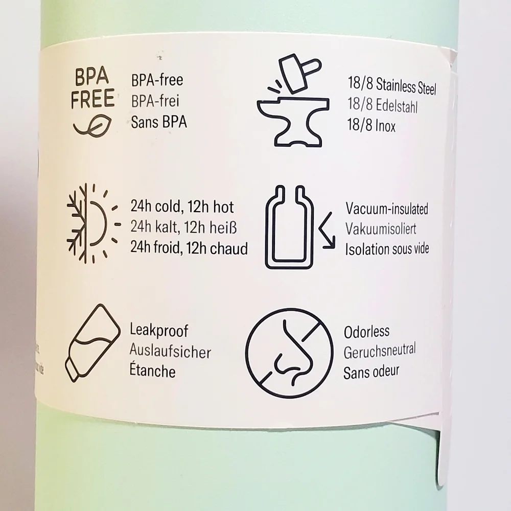 WATERDROP Thermo Steel Stainless Steel Bottle Robust Double-Walled Water Bottle